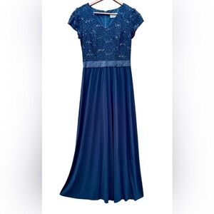 Stage Accents Performance Apparel Black Choir Dress Sz.6 Lace Sequins